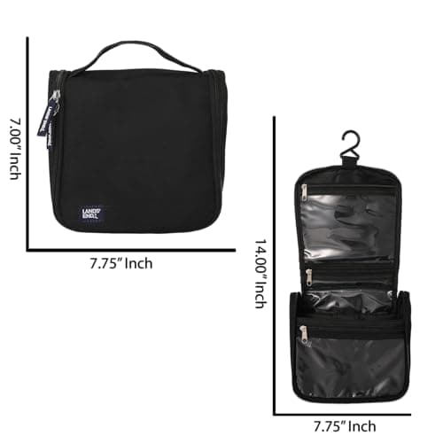 Lands' End Small Hanging Toiletry Bag for Travel, Canvas Hanging Dopp Kit — view 4