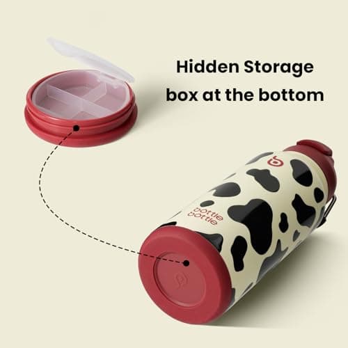 BOTTLE BOTTLE Insulated Water Bottle 950ml Stainless Steel with Straw and Pill Box — view 2