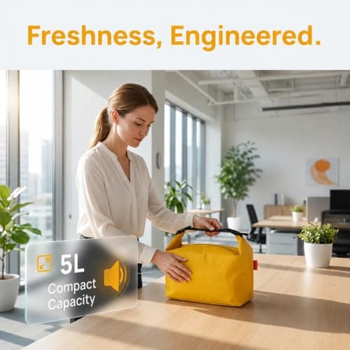 Insulated Lunch Bag for Men Women, Leakproof Thermal Cooler Tote Bag — view 5