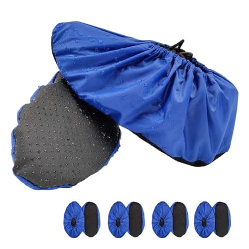 Qxckyag Shoe Covers 5 Pairs Reusable Waterproof Dustproof for Travel Use