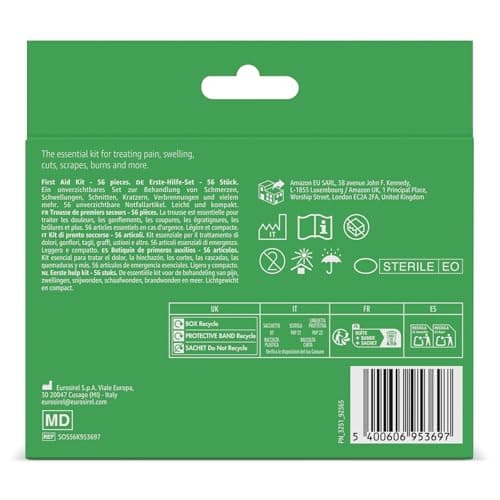 Healthcare by Amazon First Aid Kit, 56 Pieces, Green (Previously a Amazon Basic Care brand, same product) — view 6