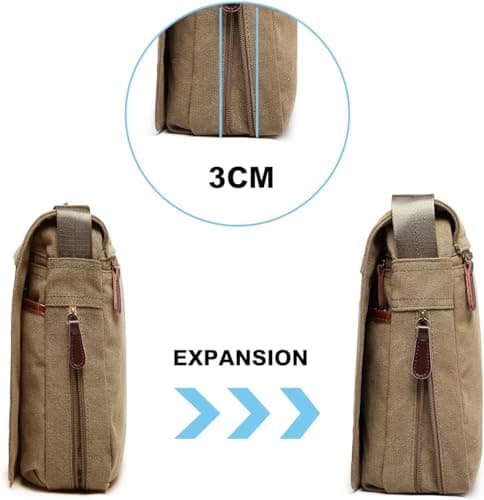 Kono Messenger Bags for Men, Medium Man Bag with Multiple Pockets — view 5
