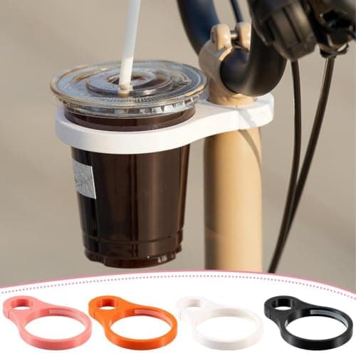 Folding Bike Travel Cup Mount, Tool-Free Quick Release Cycling Drink Holder, Lightweight 29g Bike Water Bottle Cage for Brompton, High-Strength PETG Anti-Slip Cup Holder (Black) — view 3