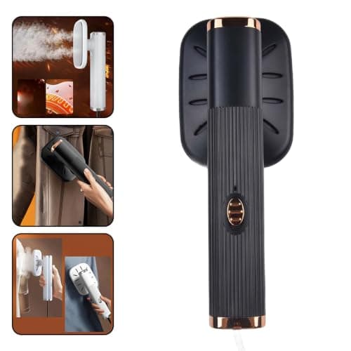 Portable Clothes Steamer USB Rechargeable Handheld Garment Wrinkle Remover Rotatable Handle 5V 32W Compact Travel Iron for Home(Black) — view 4