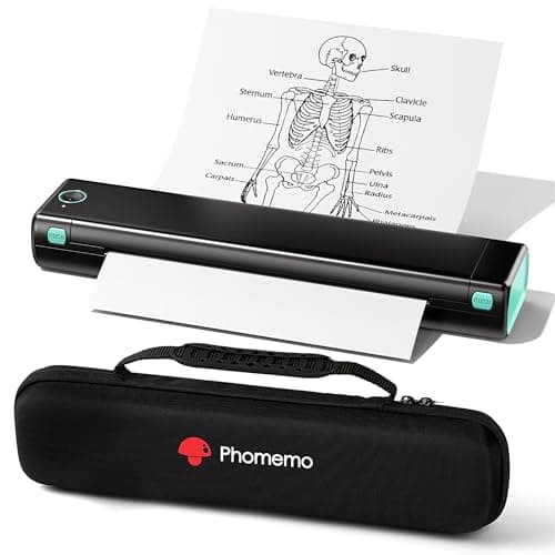 Phomemo Thermal Printer A4 with Bag, M08F Portable Printer for Laptop Phone