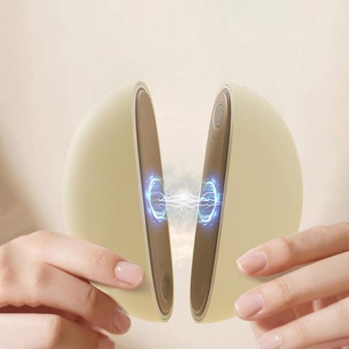 Hand Warmer - Lightweight Ergonomic Heating Device, Rechargeable Pocket Heater, Fast Heating Unit, Compact Reusable Warrmer | Electric Heated Hand Warmer For Men Women Travel Camping Offic (Beige) — view 6
