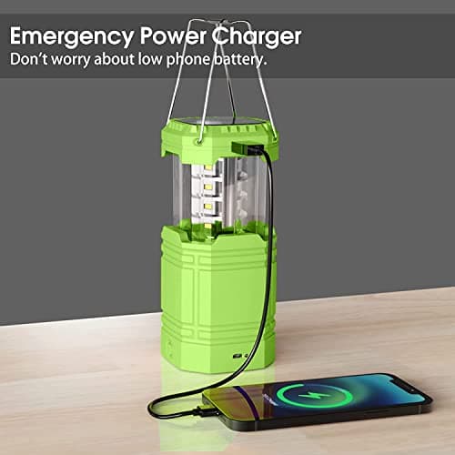 Solar Camping Lantern, Ultra Bright Collapsible Hand Crank LED Flashlight, Portable Wind Up Tent Light, USB Charging, Electronic Lamp for Outdoor and Emergencies — view 3