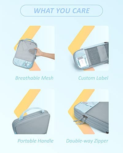 BAGSMART 6pcs Compression Travel Packing Cubes for Suitcases Backpack — view 6