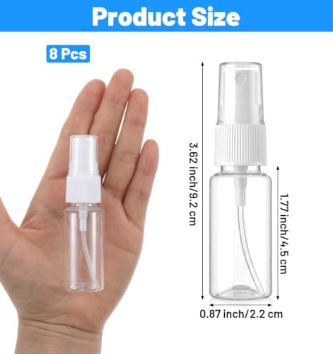 FRCTLNKG 8 Pack Mini Spray Bottle, Small Plastic Small Spray Bottle — view 2