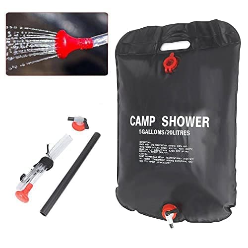 ADEPTNA Portable 20L Solar Camping Showers 5 Gallons Shower Bag with Shower Head – Ideal For Hiking Picnic Mountain Climbing Outdoor — view 2