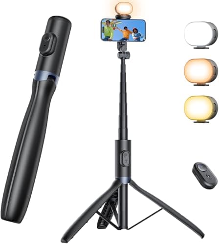 ANXRE 67.7" Phone Tripod with Fill Light ＆ Remote, NT99 Selfie Stick Stand