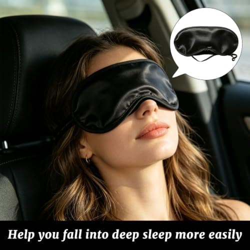 20 Pcs Sleep Eye Mask, Black Eye Masks with Nose Bridge Design, Light-Blocking Sleep Mask for Office Naps, Long-Haul Flights, Party Games and Team Building, Travel and Camping Accommodation — view 5