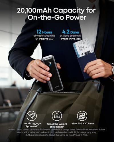 Anker Prime Power Bank, 20,100mAh 3-Port Portable Charger — view 3