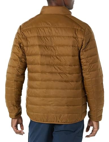 Amazon Essentials Men's Packable Lightweight Water-Resistant Puffer Jacket (Available in Big & Tall), Light Brown, M — view 3