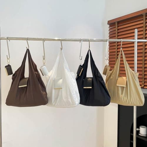 Tote Bag for Women Trendy Purses Portable Fashion Key Chain Shoulder Handbags for Students Teachers Travel Outdoor School Shopping Office Work Beach Picnic Daily (Burgundy) — view 6