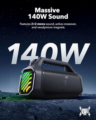 soundcore Anker Boom 2 Plus Outdoor Speaker, 140W BassUp 2.0 — view 3