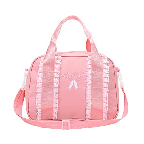 Bexdug Girls Dance Storage Bag - Kids Ballet Dance Sports Gym Duffel Bag with Ergonomic Handles,Ballet Dance Shoe Pocket for Girls — view 6