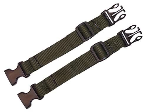 25mm Webbing Strap with Quick Release and Length-Adjusting Buckles (Pack of Two) (olive green, 60cm) — view 6