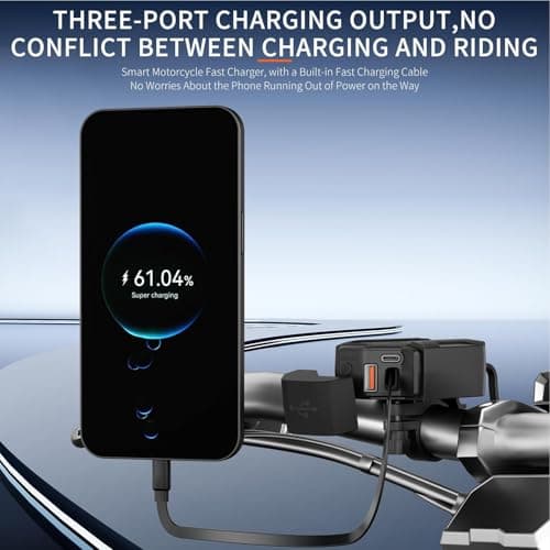 Motorcycle USB Port 12V-24V Quick Charge Waterproof Type-C Adapter — view 5
