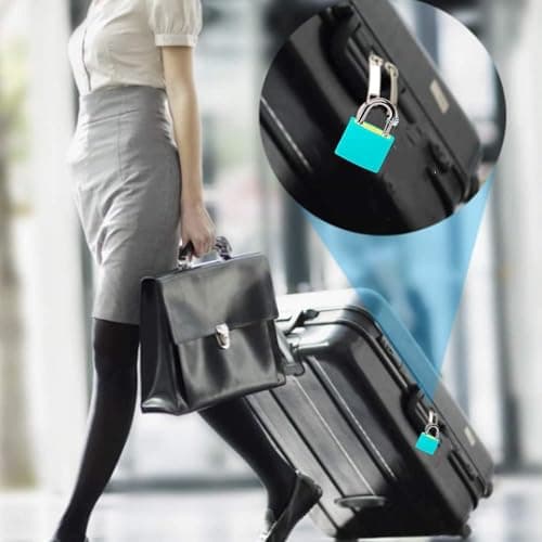 6 Pieces Luggage Locks Suitcase Padlocks Suitcase Locks with Keys Mini Brass Padlock Set for Travel Gym Locker Bags Holiday Cases (Colorful) — view 6