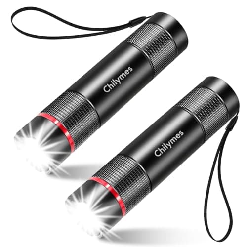 Mini Pocket Torch Rechargeable 2 Pack, Christmas Dad Gifts for Him Men