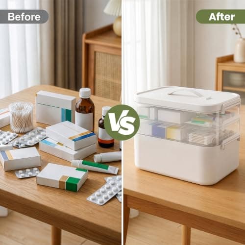 Stidyzo Medicine Storage Box, 3-layer Stackable Storage Box — view 6