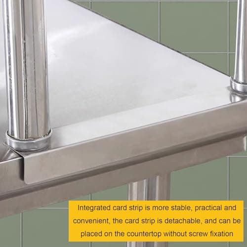 Adjustable Stainless Steel Overshelf - Heavy-Duty Storage Rack for Restaurant Kitchen Prep Table - Commercial Grade Space-Saving Organizer for Efficient Food Prep — view 6