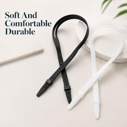 Chsoejuf 2 Pack Universal Silicone Swim Goggle Straps Replacement — view 4