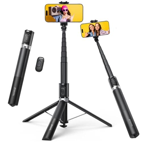 Lamicall 65inch Phone Tripod, [Auto-Pop Open] Selfie Stick with Remote