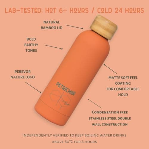 Perevor Coral 500ml Water Bottle Insulated Stainless Steel Leakproof flask — view 4
