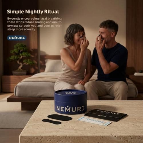 Nemuri Sleep & Training Bundle - 70 Piece Medical-Grade Nasal Strips & Mouth Tape for Sleep, Gym, Travel & Everyday Breathing Support, Skin-Safe Comfort & Recovery — view 3