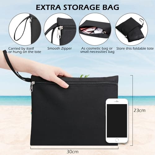 KALIDI Beach Bag for Women Foldable Mesh XXL Beach Bag for Family — view 5