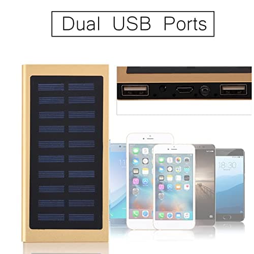 Cocoarm Diy Solar Power Bank Kit 10000mah Dual Usb Fast Charge (Gold) — view 2