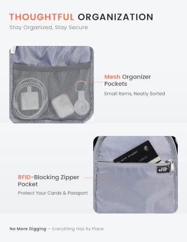 SKYSPER Sling Bag RFID Cross Body Bag Anti Theft Crossbody Backpack Travel Shoulder Daypack(Black) — view 5