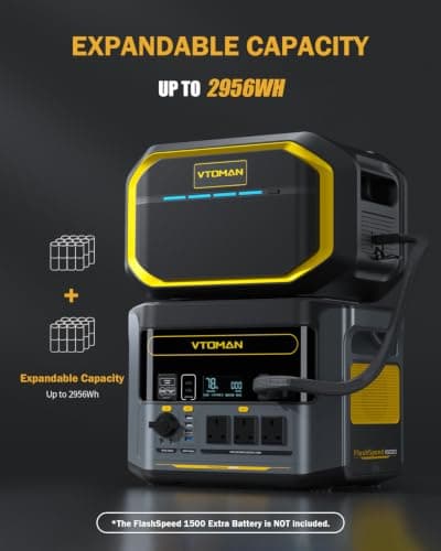 VTOMAN FlashSpeed 1500 Power Station, 1548Wh LiFePO4, 1 Hr Fast Charge — view 6