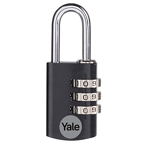 Yale YE3CB/20/121/2/BK - Standard Protection - Aluminium Combination Padlock Black 20 mm - Steel Shackle - 3 Combination Lock - Set of 2 — view 5