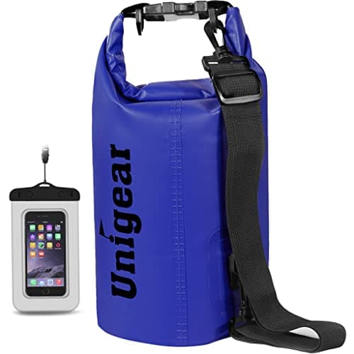 Unigear Dry Bag 2L/5L/10L/20L/30L/40L Waterproof Dry Sack Roll Top with Phone Case and Long Adjustable Shoulder Strap for Boating/Kayaking/Fishing/Rafting/Swimming/Camping/Snowboarding