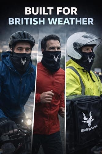 Sterling Sports Windproof Neck Warmer: Thermal Fleece Scarf for Motorbike, Cycling, Skiing - Ideal Motorbike Gifts & Accessories for Men & Women - Versatile Snood Scarf & Neck Tube — view 4