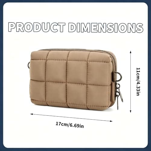 Naapesi Digital Camera Case, Lightweight Waterproof Crossbody Camera Bag, Small Protective Camera Pouch Compatible with Canon PowerShot/Sony RX100/GoPro, for Battery and Other Accessories (Khaki) — view 2