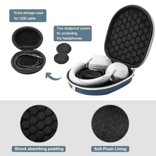 ProCase Hard Travel Case for Sony Headphones -Navy — view 5