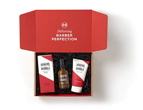 Hawkins & Brimble Men's Facial Scrub, Daily Moisturiser & Face Wash Bundle/Gift Set — view 2