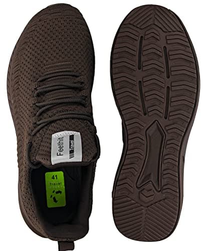 Feethit Womens Trainers Comfort Sneaker Shoes Sport Tennis Brown 6 — view 6