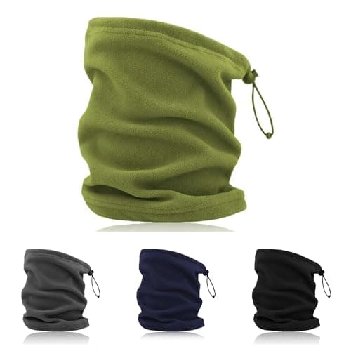 Swift Wear Unisex Thermal Fleece Neck Warmer – Winter Snood Tube Scarf for Cycling, Motorbike, Skiing, Running & Outdoor Use (Olive Green)