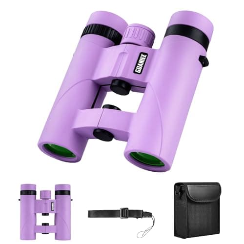 10x25 Binoculars for Adults Mini Pocket Compact Binoculars Waterproof Small Binocular for Bird Watching Travel Stargazing Outdoor Sports Purple