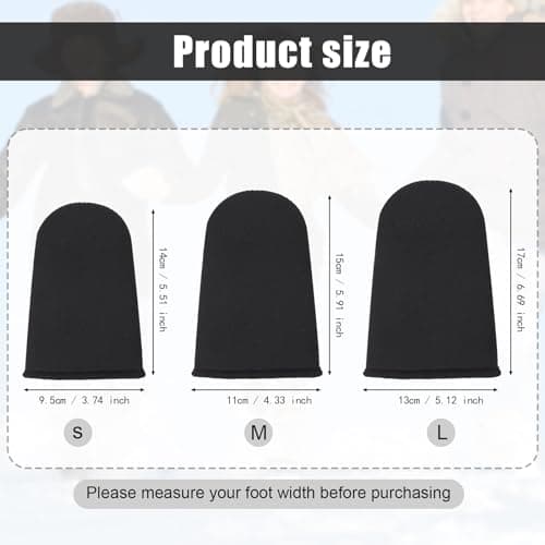 2 Pairs Toe Warmers, Neoprene Thermal Toe Warmers Sleeves, Toe Topper Liner for Warming Feet, Hunting, Cycling, Running, Hiking for Women Men (M Size) — view 2