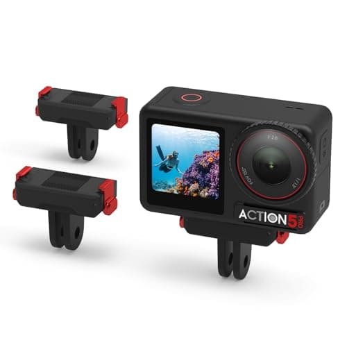 BRDRC 2 Pack Magnetic Quick Release Adapter Mount for DJI Action, Expansion Base with 1/4 Screw Hole for Go Pro Adapter Compatible with DJI Osmo 360, Action 5 Pro 4 3 Accessories