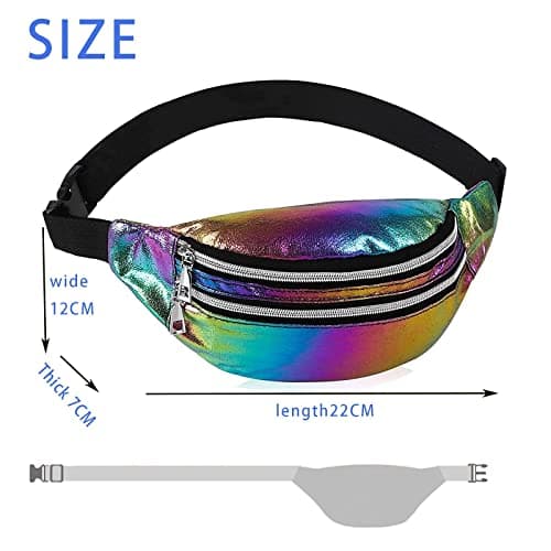 Fashion Waist Packs, Holographic Bumbag Set, Holographic Fanny Packs, Waterproof Belt Bags Women Hiking Wasit Packs for Outdoor Travel, Leather Bumbags for Ladies. — view 2