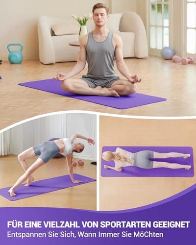 Narwhal Yoga Mat Non-Slip TPE Exercise Mat Cushion 183x61x0.6cm — view 5
