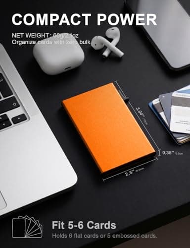 LXMY Card Holder Wallet, Credit Card Holder RFID Blocking, Minimalist Pop Up Wallet, Aluminum Slim Metal Wallet for Men & Women — view 2