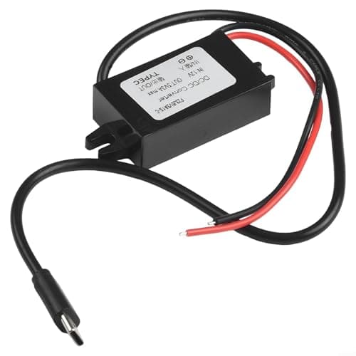 12V to 5V 3A Waterproof Type C USB-C DC-DC Step Down Voltage Converter Module with Short Circuit Protection for Car Motorcycle RV GPS for NAVIGATOR Phone MP3 IP68 Rated(A)